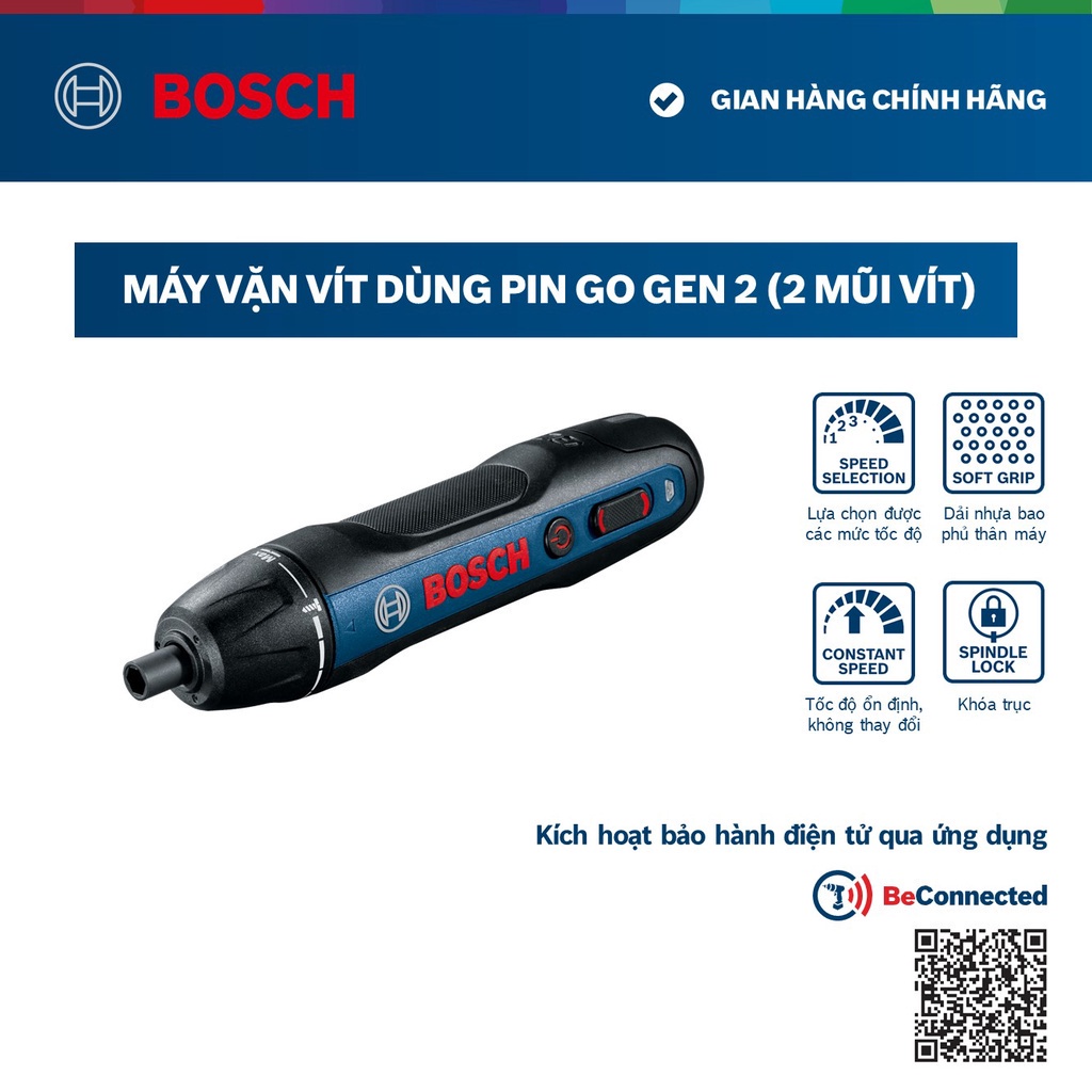 Máy vặn vít dùng pin Bosch GO GEN 2 (2 mũi vít)