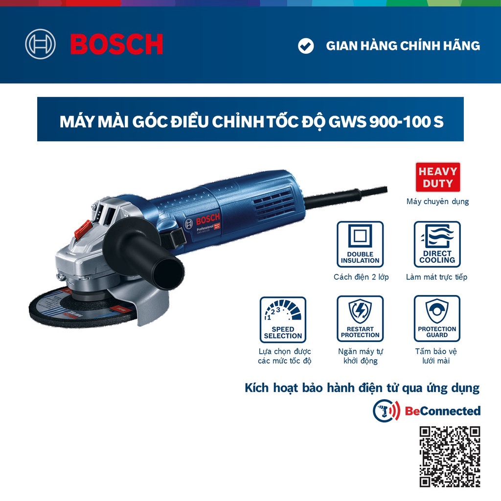 Máy mài góc điều chỉnh tốc độ Bosch GWS 900-100 S