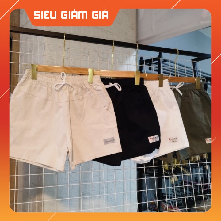 Quần đùi nữ vải kaki lưng thun co giãn thoải mái