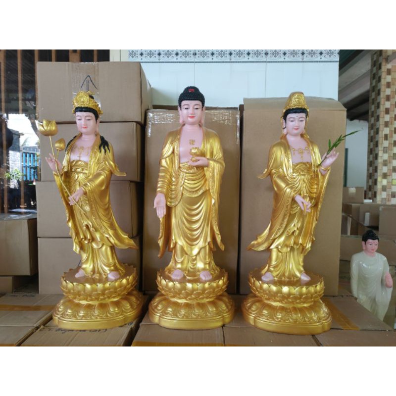Tượng Tây Phương Tam Thánh Cao 70cm