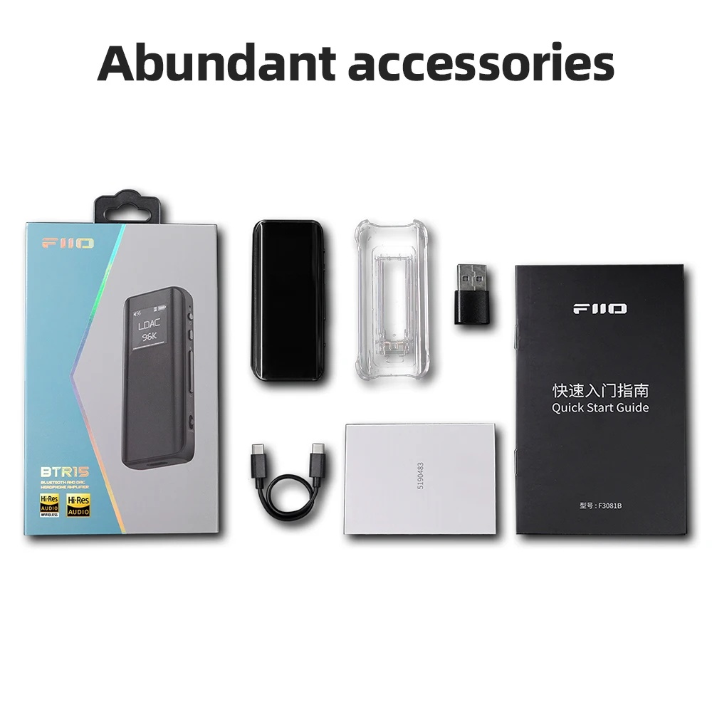 DAC/AMP Bluetooth FiiO BTR15 Premium Hifi Player | DAC ESS Saber ES9219MQ | DSD256 MQA