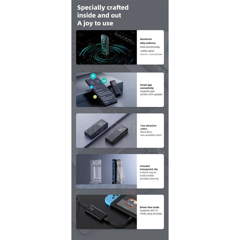 DAC/AMP Bluetooth FiiO BTR15 Premium Hifi Player | DAC ESS Saber ES9219MQ | DSD256 MQA
