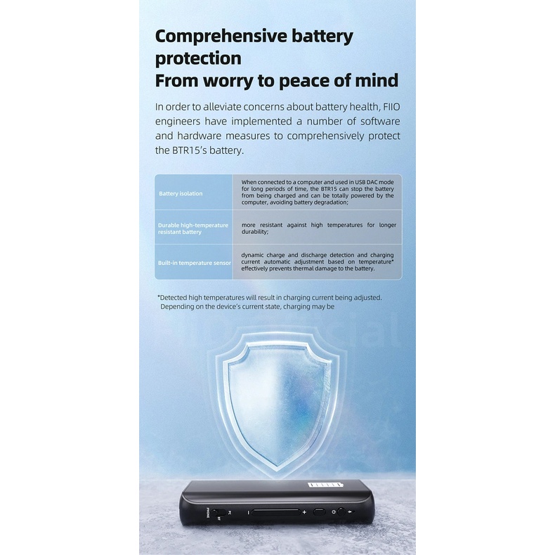 DAC/AMP Bluetooth FiiO BTR15 Premium Hifi Player | DAC ESS Saber ES9219MQ | DSD256 MQA