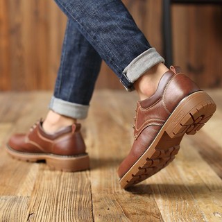 Giày Da Thật Đế Độn 6cm Dành Cho Nam