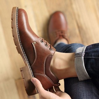 Giày Da Thật Đế Độn 6cm Dành Cho Nam