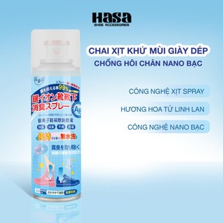 Chai xịt khử mùi giày dép, chống hôi chân nano bạc XI40