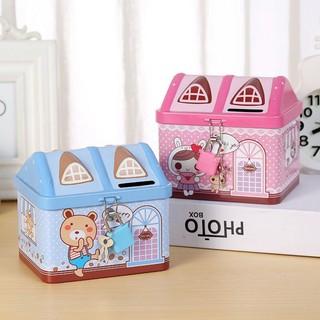 Két sắt mini tiết kiệm hình ngôi nhà