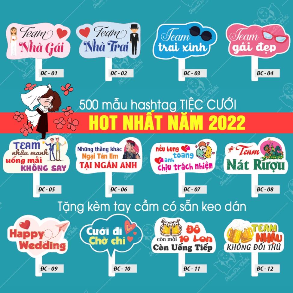 [HASTAG] Hashtag cầm tay chụp hình đám cưới, đám hỏi (có kèm tay cầm)