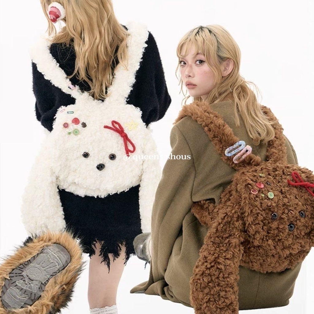 Ba Lô Đeo Vai Cỡ Lớn Kiểu Nhật Bản Đính Gấu teddy Nhồi Bông Dễ Thương Thời Trang 2023