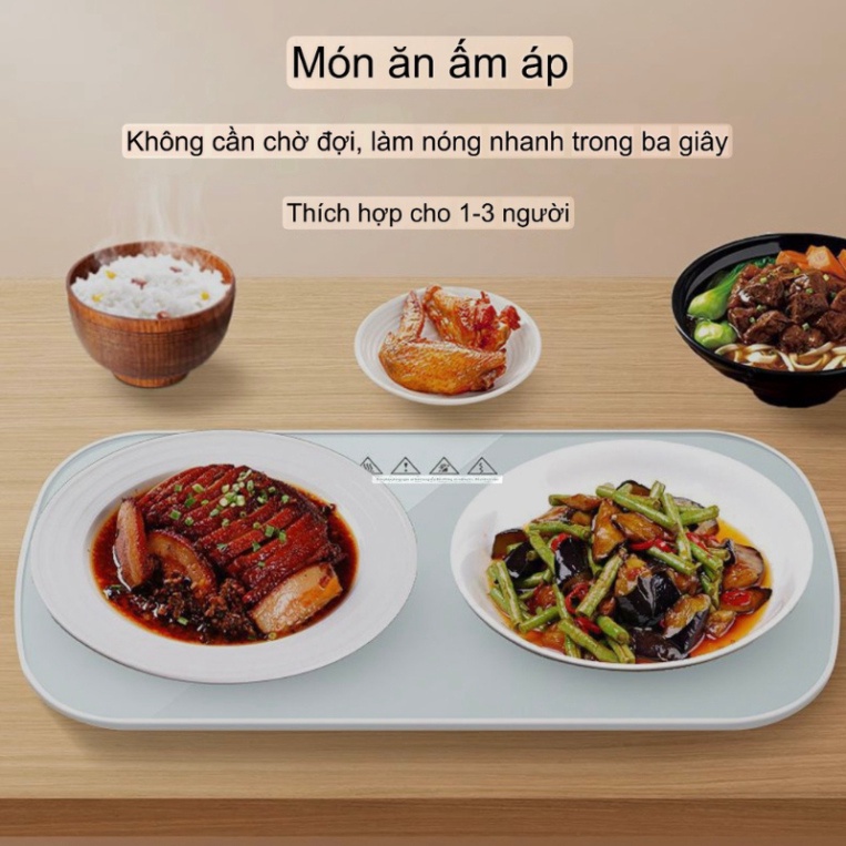 MVP3854 Đĩa hâm nóng đồ ăn,mâm giữ nhiệt thức ăn đa năng tiện dụng giadunghq