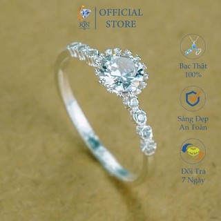 Nhẫn bạc nữ jqn mẫu nhẫn đính đá n17 thsdfthsdfhdfgh