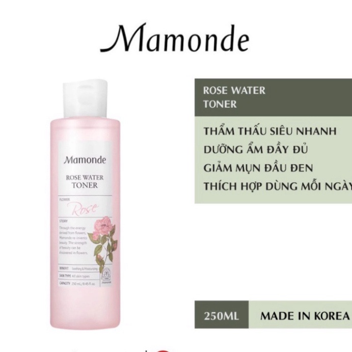 Nước Hoa Hồng Toner Mamonde Diếp Cá Làm Sạch Dầu Nhờn Và Ngăn Ngừa Mụn 250ml