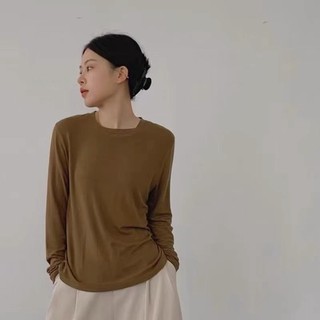 Áo thun nữ tay dài form ôm mõng nhẹ co giãn 4 chiều NEONVN, áo thun tay dài cotton 4c co giãn.