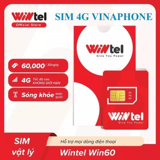 SIM WINTEL WIN60 WIN60p DATA KHÔNG GIỚI HẠN [Miễn phí tháng đầu], Sim Wintel 4G VINAPHONE, Sim VINAPHONE gọi Miễn phí