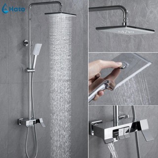 Sen cây tắm đứng phím đàn hato inox 304 mạ crom, vòi sen tắm đứng bảo hành chính hãng 5 năm