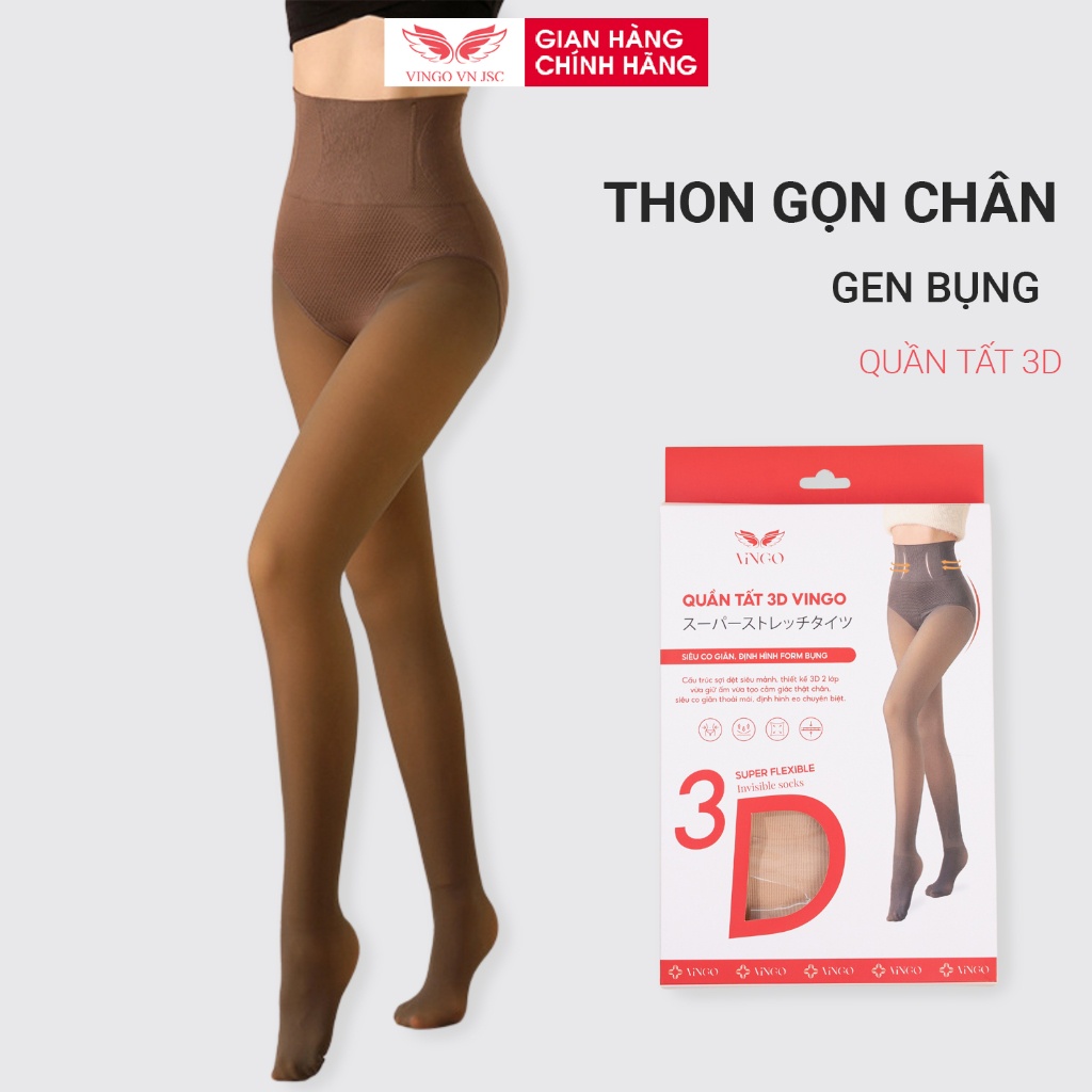 Quần Tất 3D Gen Bụng Thon Chân VINGO TAT06 VNGO