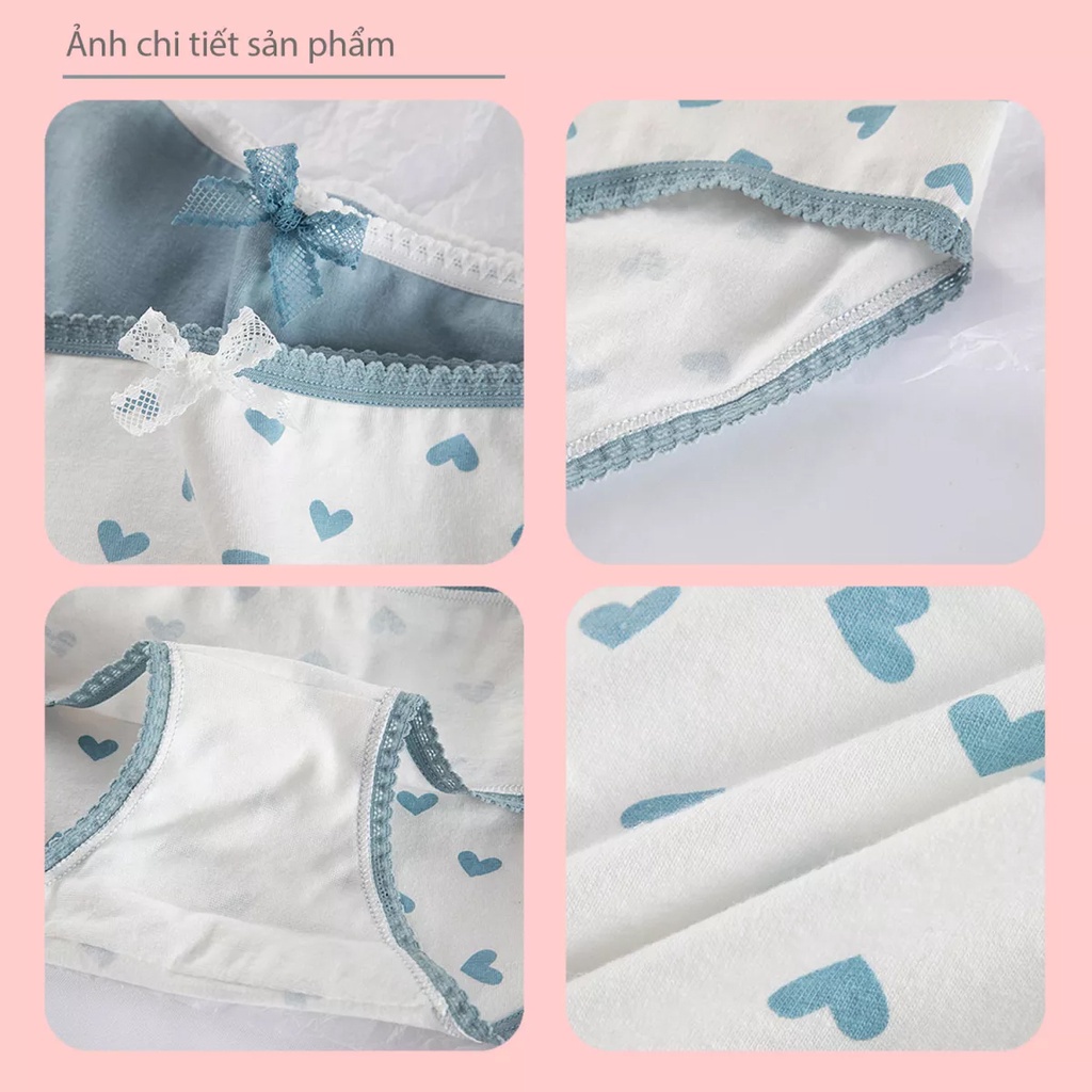 Combo 5 quần lót nữ cotton co giãn 4 chiều VINGO hoạ tiết trẻ trung nhẹ nhàng đáy 2 lớp kháng khuẩn an toàn CB36 VNGO