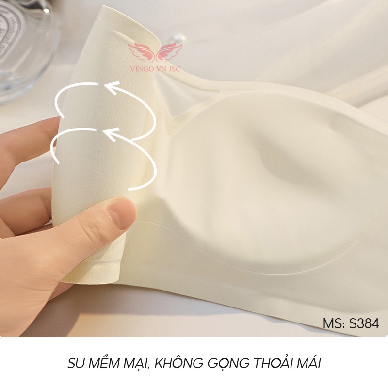 Áo quây nâng ngực không dây chống tuột 3D VINGO bản lưng to gom ngực tạo khe mặc với áo hai dây và áo trễ vai S384 VNGO