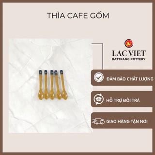 Thìa Cafe/Cà Phê Men Nâu Gốm sứ Bát Tràng cao cấp