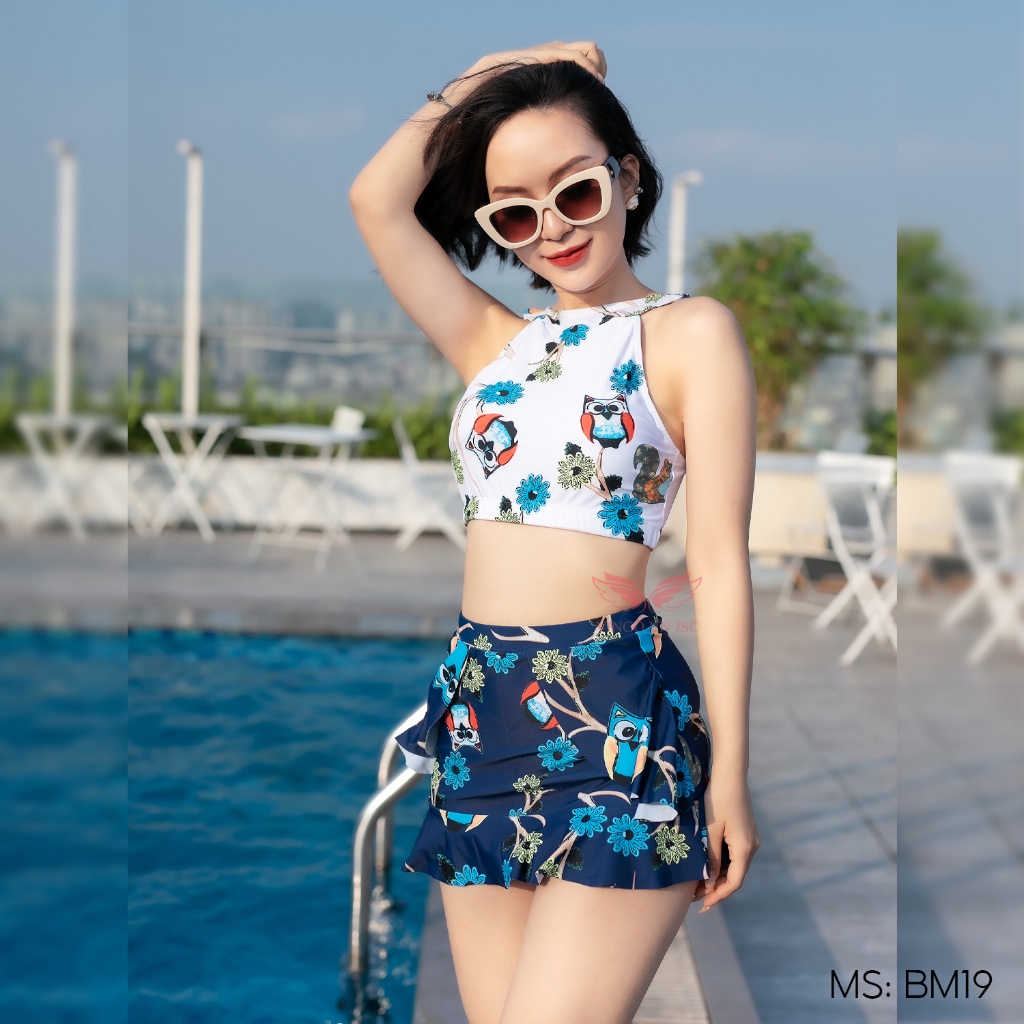 Set đồ bơi bikini nữ 3 mảnh VINGO BM19 VNGO