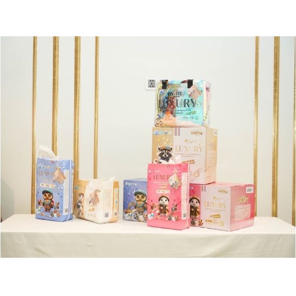 Tã Bỉm Momo Luxury đủ size dán/quần NB58/S58/M52/M44/L42/XL40/XXL38/XXXL36