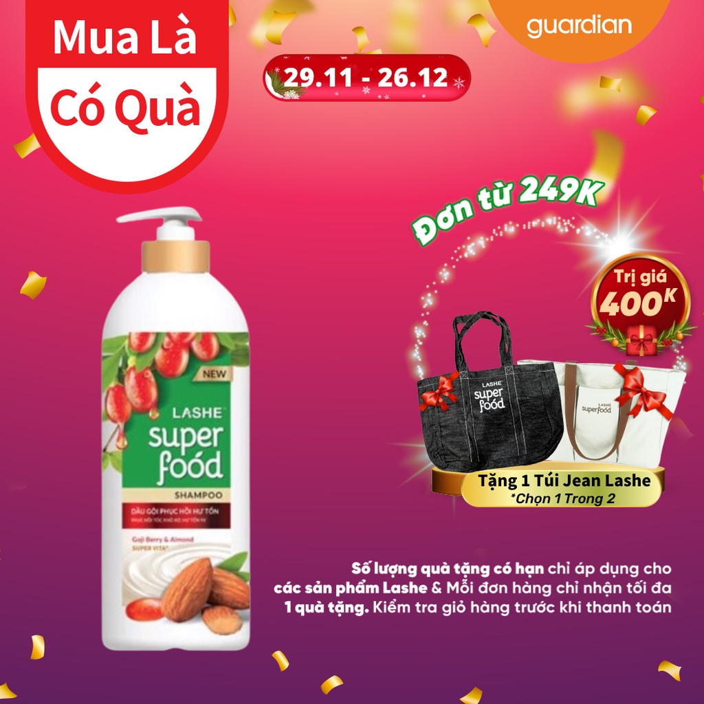 Dầu Gội Lashe Super Food Giúp Phục Hồi 640g