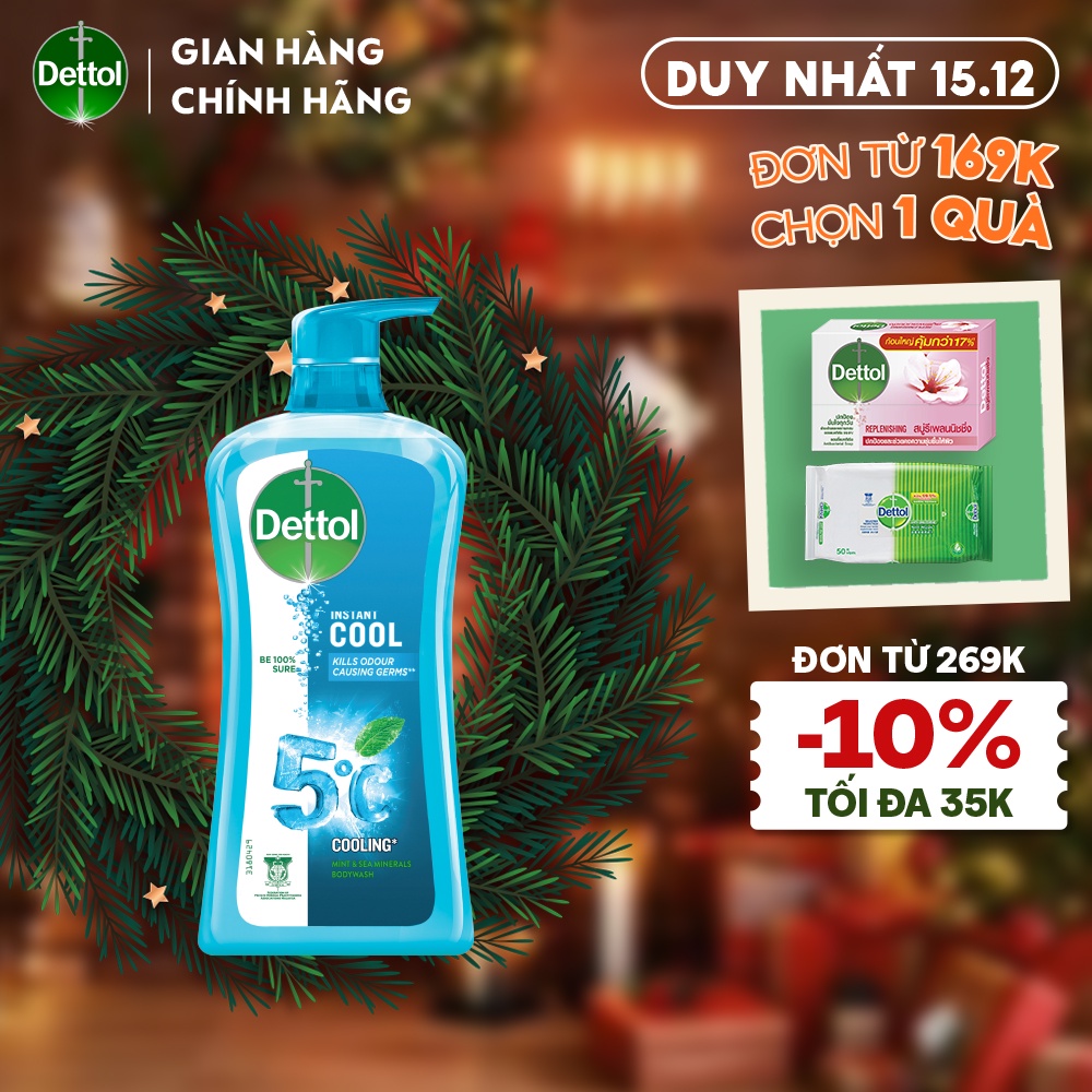 Sữa tắm Dettol mát lạnh tức thì - chai 950g