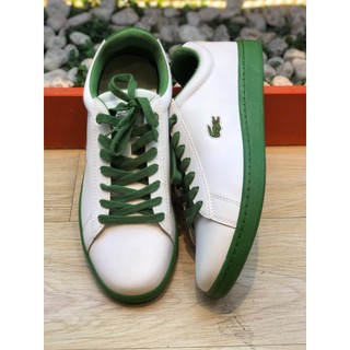 Giày trắng xanh lá lacoste - new - 7-41sma0060082