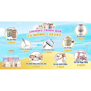 (Tặng sét rổ bát Inox) Tã Bỉm Momo Luxury cao cấp