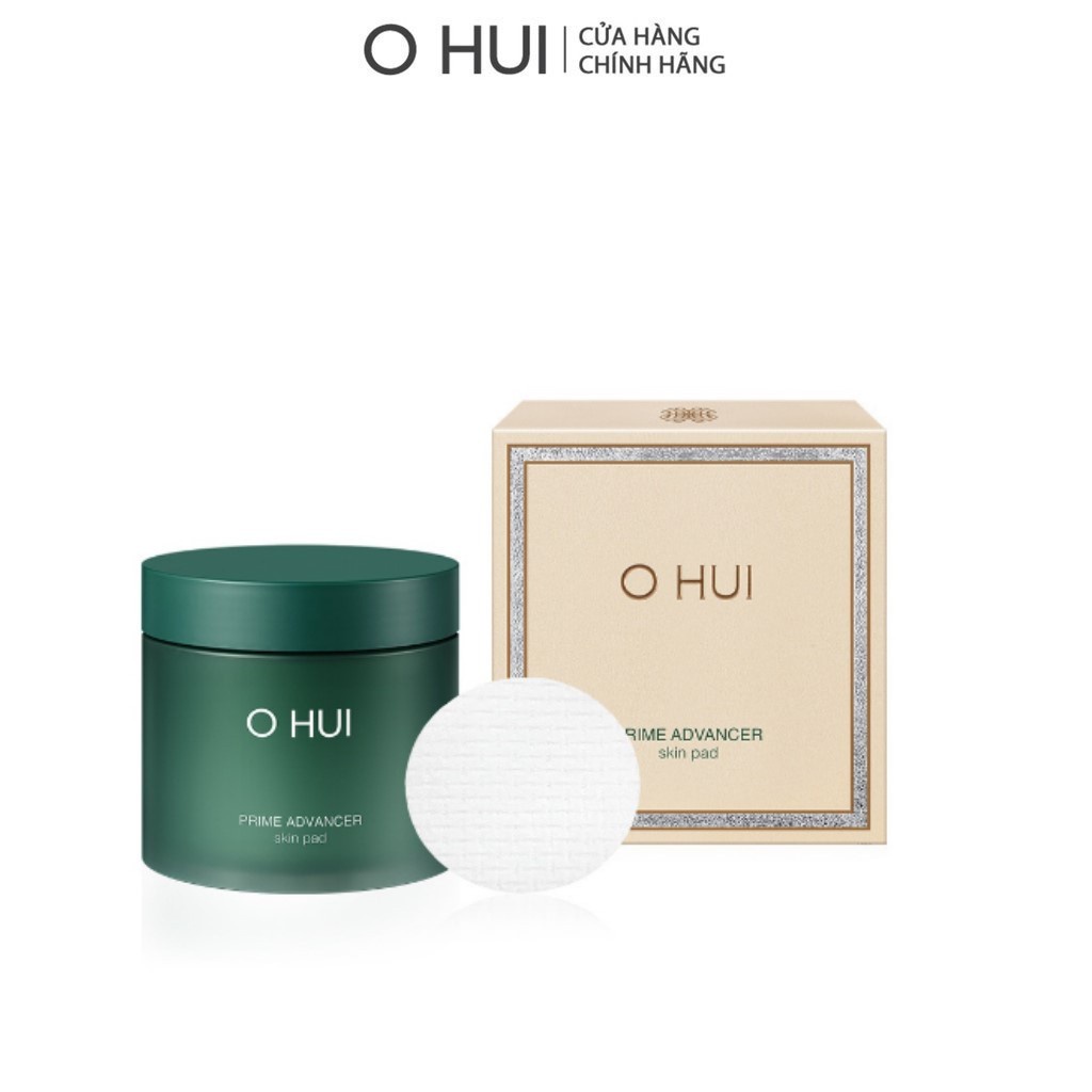 Bông dưỡng da toner tẩy tế bào chết chống lão hóa sớm cho da nhạy cảm OHUI Prime Advancer Skin Pad
