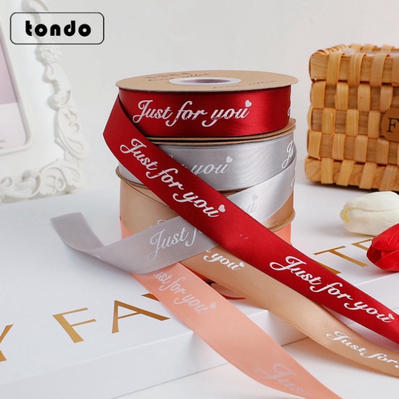 Ruy Băng Lụa Chữ Just For You Bản 2.5cm My My Gift Shop