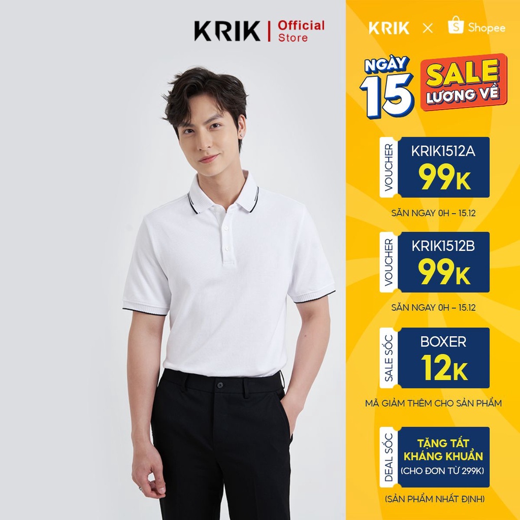 Áo Polo Nam Cổ Đức Form Fitted Chất Liệu Cotton Local Brand KRIK PL2003