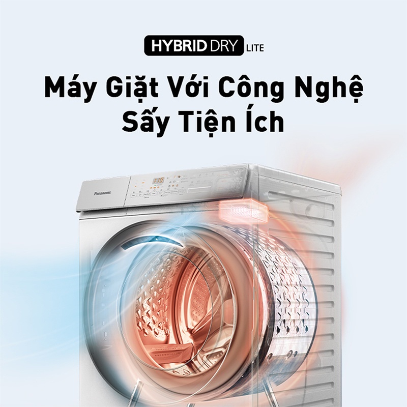 [CHỈ GIAO MIỀN NAM] Máy Giặt Cửa Trước Panasonic 10,5 Kg NA-V105FC1WV - Sấy Diệt khuẩn 99% - Cảm Biến Thông Minh