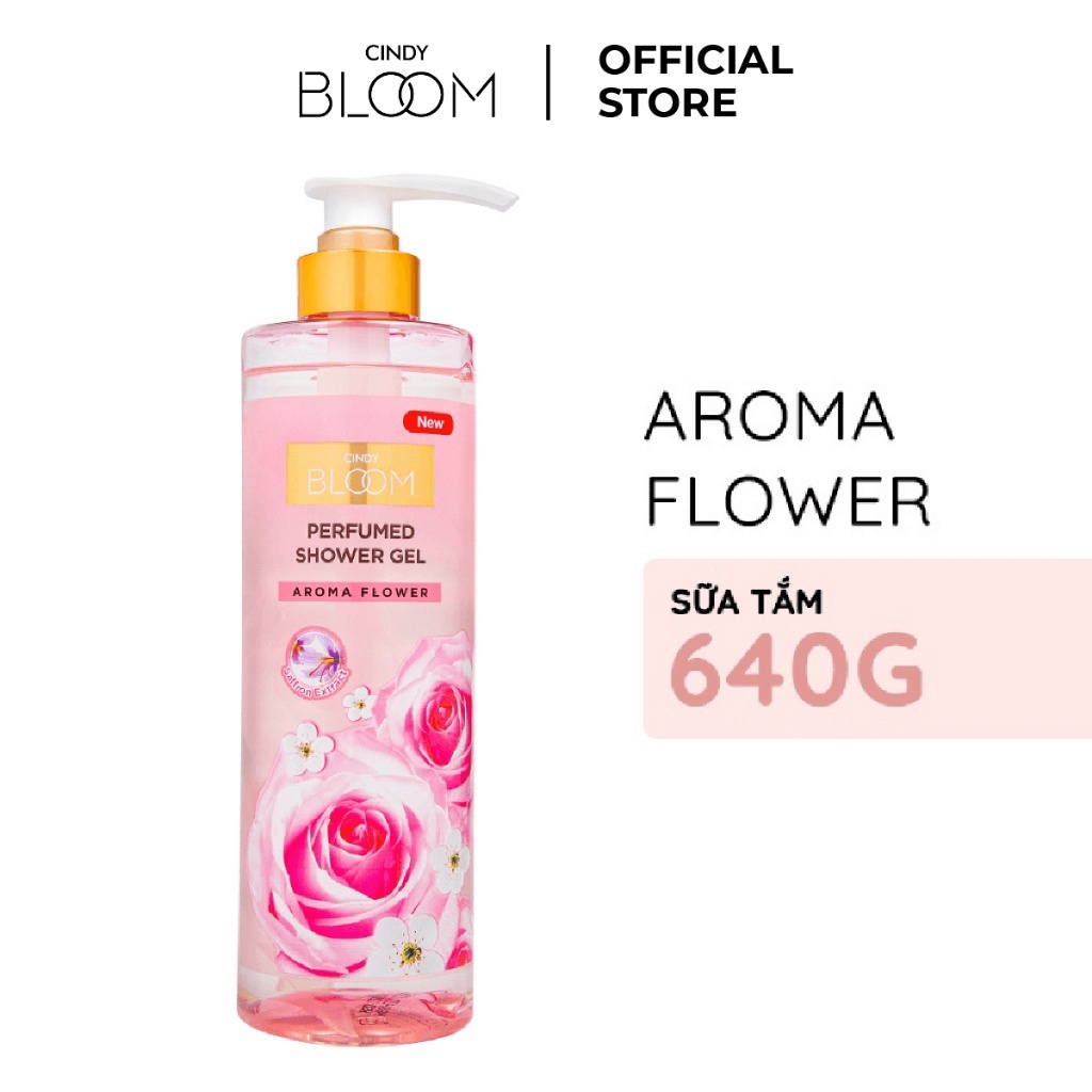 [15.12 - ĐƠN 249K TẶNG QUÀ 0Đ] Sữa tắm Cindy Bloom hương nước hoa Aroma Flower ngọt ngào 640g