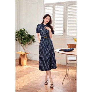 HÀNG NHẬP - ĐẦM LỤA GIẢ JEAN KÈM BELT