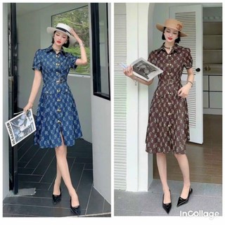HÀNG NHẬP - ĐẦM XOÈ SƠ MI DI.OR KHÓA EO