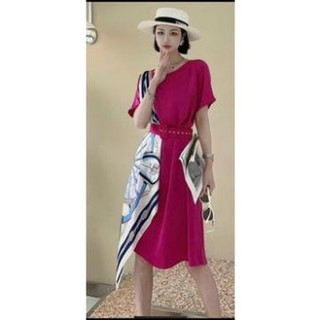 HÀNG NHẬP - ĐẦM LỤA KÈM BELT CAO CẤP