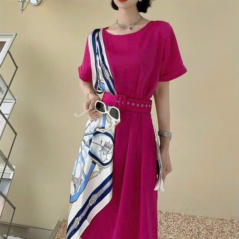 HÀNG NHẬP - ĐẦM LỤA KÈM BELT CAO CẤP
