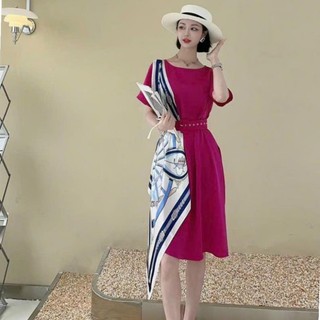 HÀNG NHẬP - ĐẦM LỤA KÈM BELT CAO CẤP