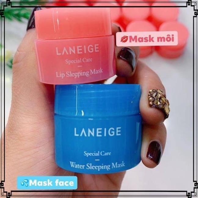 Mặt Nạ Ngủ Môi Và Da Mặt(Vỏ Xanh/Hồng)(CÓ BILL) NA