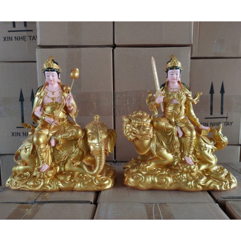 Tượng Văn Thù Bồ Tát, Phổ Hiền Bồ Tát cao 30cm