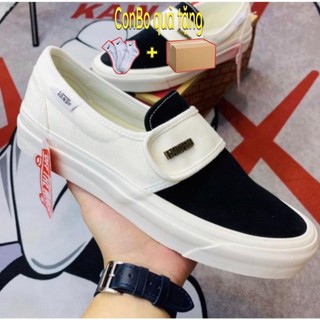 Giày vans dán nam nữ, giày vans dán đen trắng thể thao hàng đẹp full box