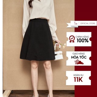 Chân váy dáng a xoè 2 ly lật sườn	tiinstore chn129
