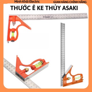 Thước ê ke thủy Asaki AK-2592,thước ke góc vuông,thước đo góc thủy,thước ke góc dài,thước vuông,thước góc di chuyển