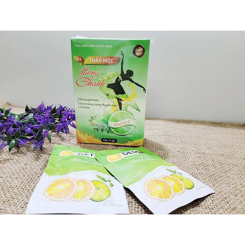 [GIẢM CÂN tặng detox] combo 2 Trà thảo mộc hương chanh