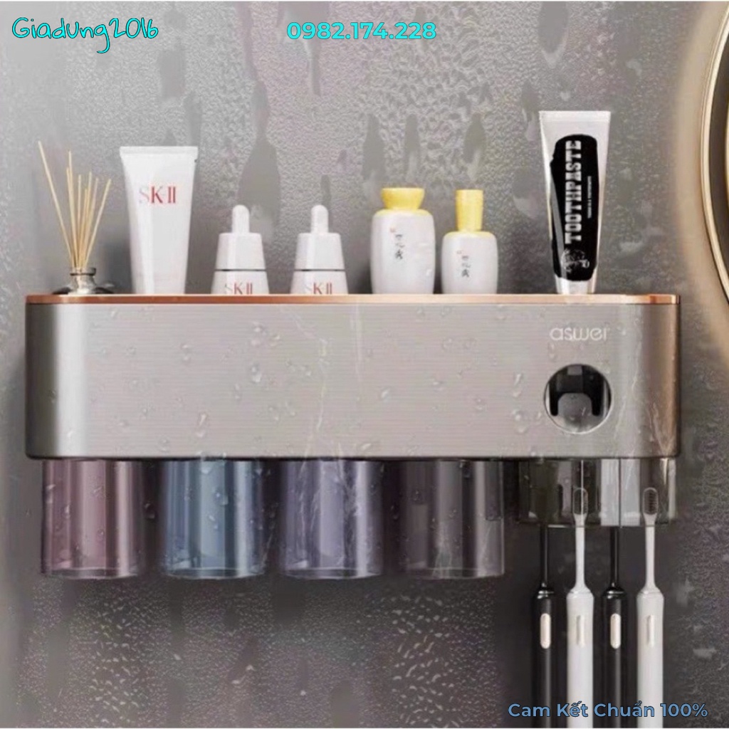 Bộ Nhả Kem Dính Tường Mẫu aswer Mới 2023 🌏FREE SHIP🌎 Bộ Nhả Kem 2/3/4 Cốc Màu