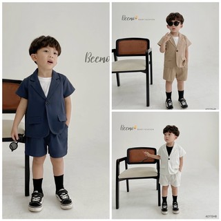 Set vest công tử bé trai Beemo FASHION áo ngắn tay, quần đùi