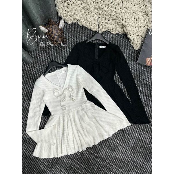 Đầm len lông thỏ siu xinhh fom xoè đẹp 💯HÀNG THIẾT KẾ TẾT 2024 💖