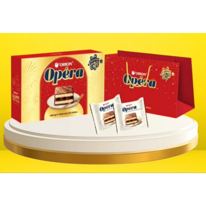 BÁNH MỀM KIỂU ÂU OPÉRA HỘP 16 BÁNH TẶNG KÈM TÚI XÁCH