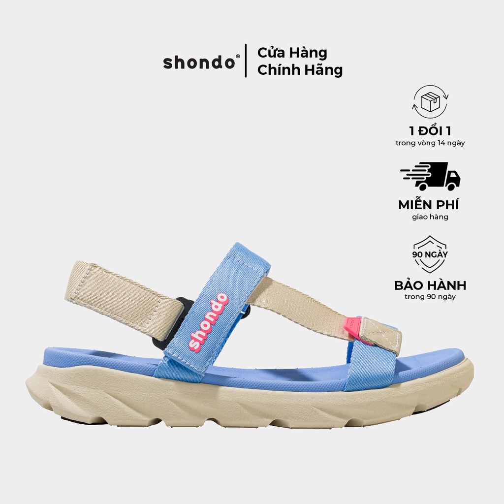 Giày Sandal Nữ Shondo Êm Chân, Bền F6 Sport Be Tím F6S2590